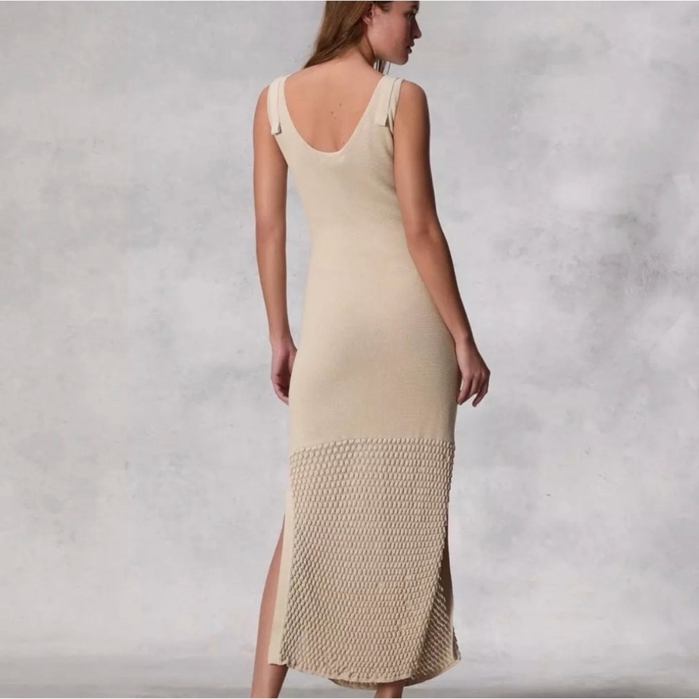 NWT Rag & Bone Georgia Cream Cotton-Blend Midi Dress - Picture 3 of 14